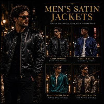 Mens satin jackets collection