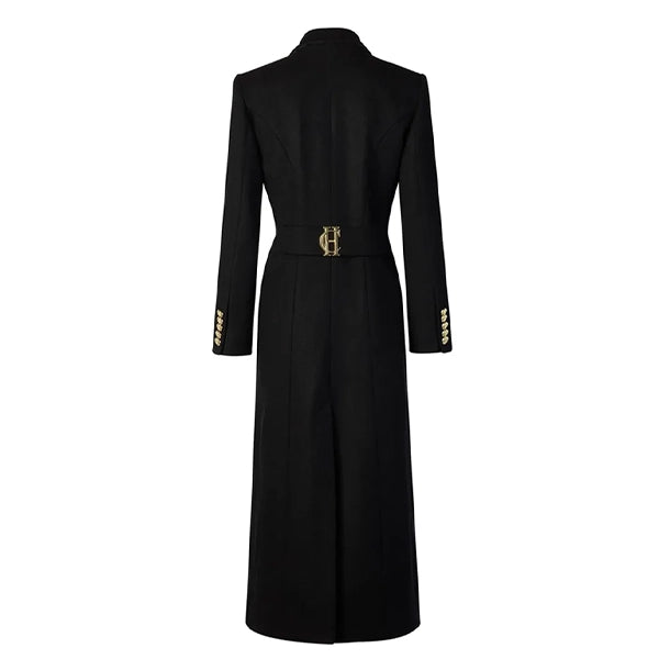 Michelle Keegan Fool Me Once Black Wool Coat