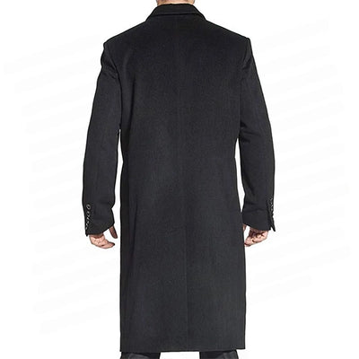 Jean Reno Leon The Professional Black Wool Coat