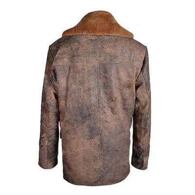 Justice League Jason Momoa Fur Shawl Collar Brown Jacket