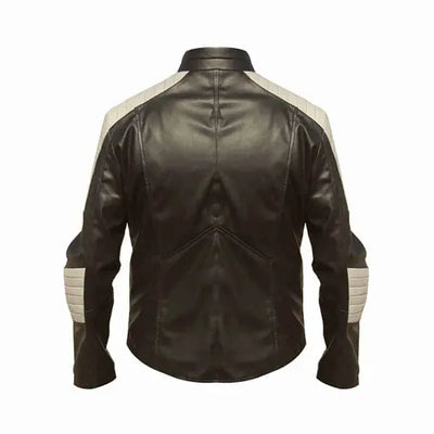 Superman grey and black leather jacket