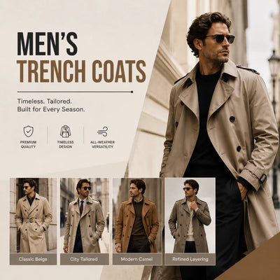 Mens trench coats collection