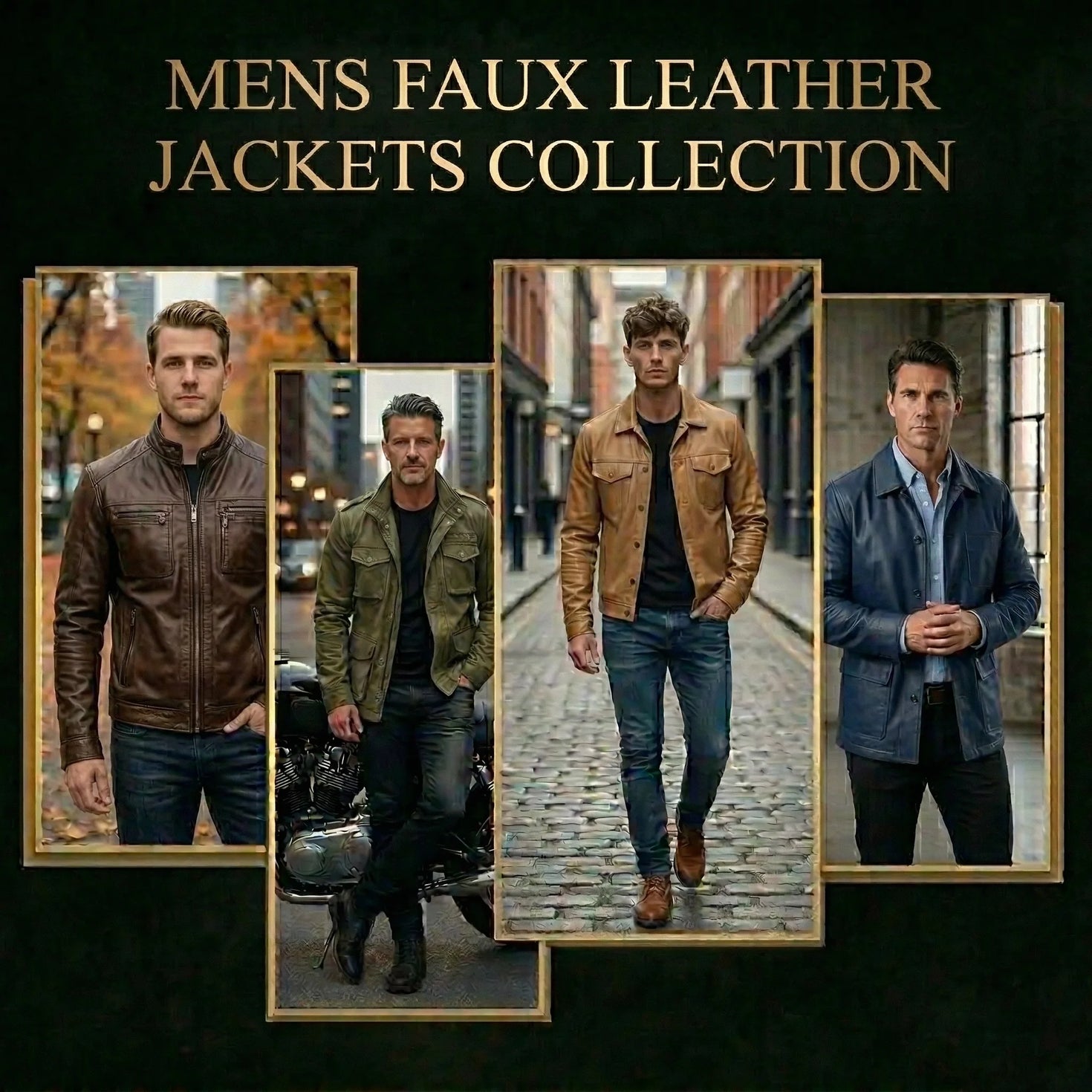 Mens Faux Leather Jackets