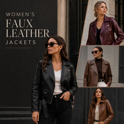 Womens Faux Leather Jackets