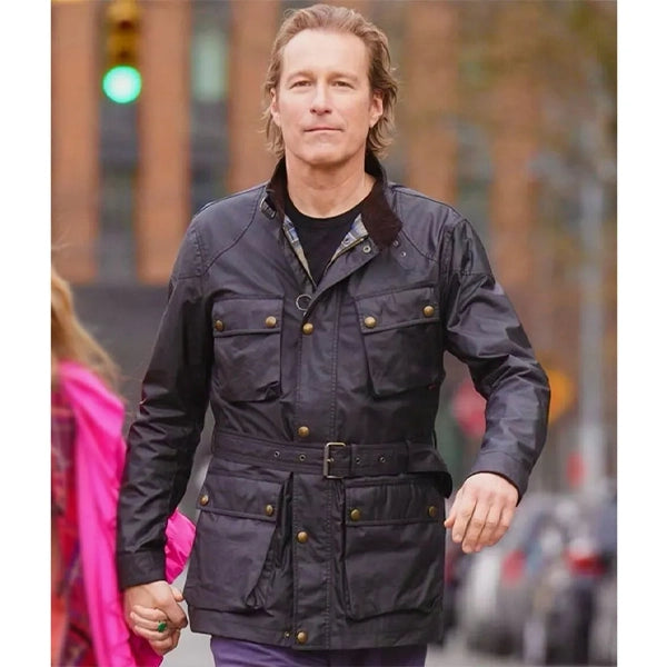 Aidan And Just Like That John Corbett Black Leather Jacket
