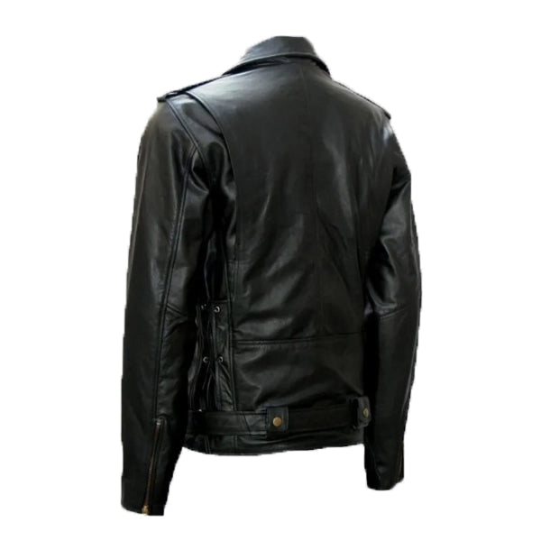 Arnold Schwarzenegger black Leather Jacket
