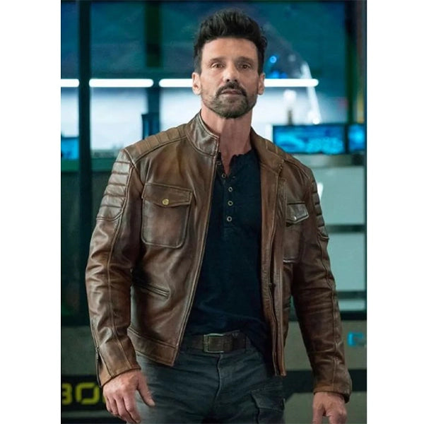 Boss Level Frank Grillo Brown Jacket
