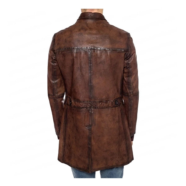 Dwayne Johnson Red Notice Brown Coat
