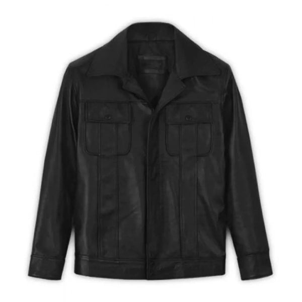 Elvis Presley Singer 1968 Black Leather Jacket
