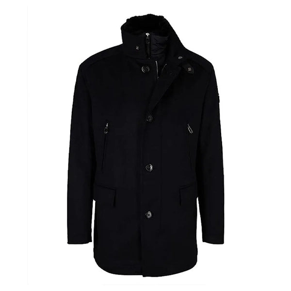 Idris Elba Extraction II Black Wool Coat
