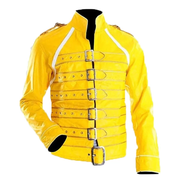 Freddie Mercury Yellow Leather Jacket