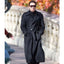 Halston Ewan Mcgregor Black Wool Coat
