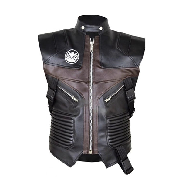 Hawkeye The Avengers Jeremy Renner Leather Vest
