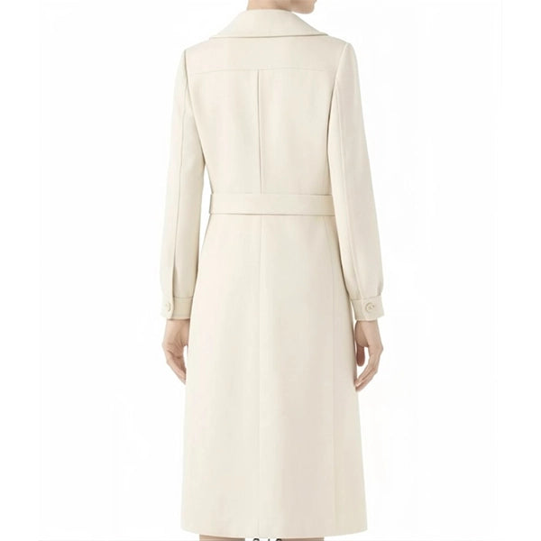 Jenna Coleman The Sandman White Wool Coat