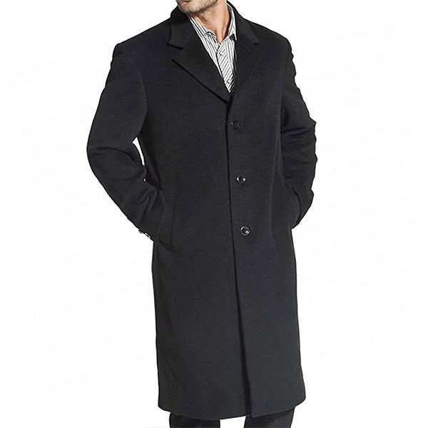 Leon The Professional Jean Reno Black Wool Coat