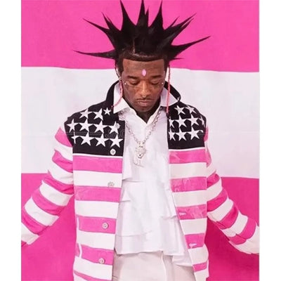 Lil Uzi Vert American Flag Leather Jacket