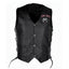 Men’s Lone Wolf Biker Black Leather Vest