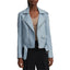 Single Drunk Female Sofia Black D Elia Blue Leather Jacket