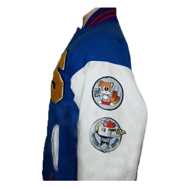 Sonic The Hedgehog blue letterman Jacket
