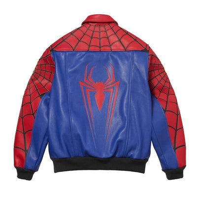 Spiderman Red and blue leather jacket