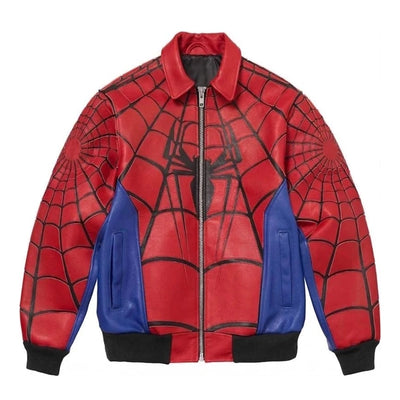 Spiderman Red Leather Jacket