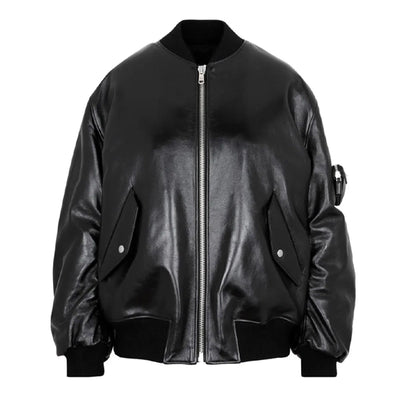 The Kardashians Black Bomber Leather Jacket
