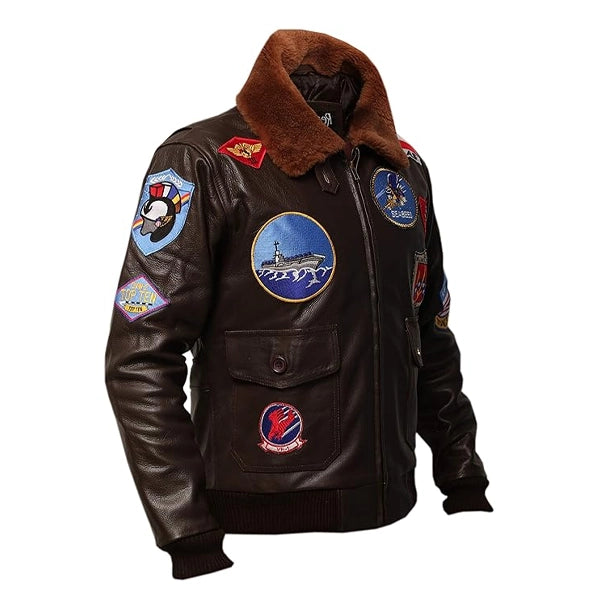Top Gun Tom Cruise Brown Leather Jacket