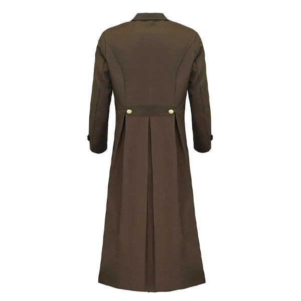 Victorian Steampunk Gothic Medieval Brown Cotton Coat