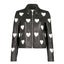 Womens Maje Heart Motorcycle Black Jacket