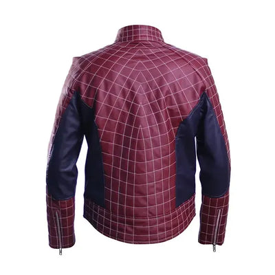  amazing spiderman red leather jacket