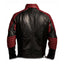 black and maroon superman jacket