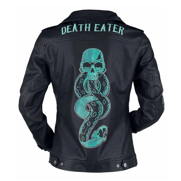 death eater black leather jacket