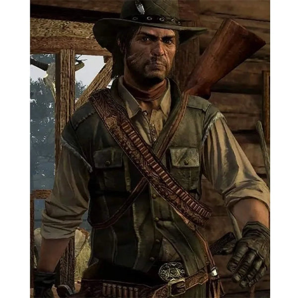 john marston leather vest
