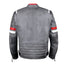 Mens vintage grey cafe racer leather jacket