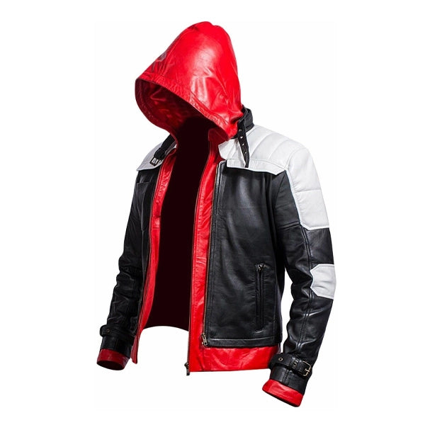red hood jacket and vest