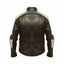 Superman grey and black leather jacket