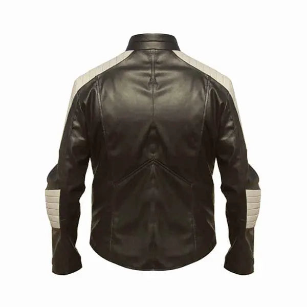 Superman grey and black leather jacket