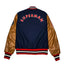 superman blue golden varsity jacket