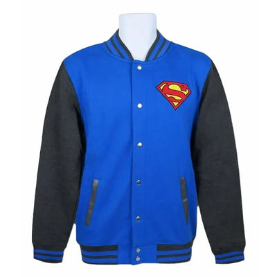superman blue varsity jacket