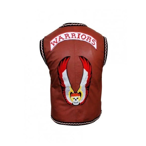 The Warriors Brown Leather Vest